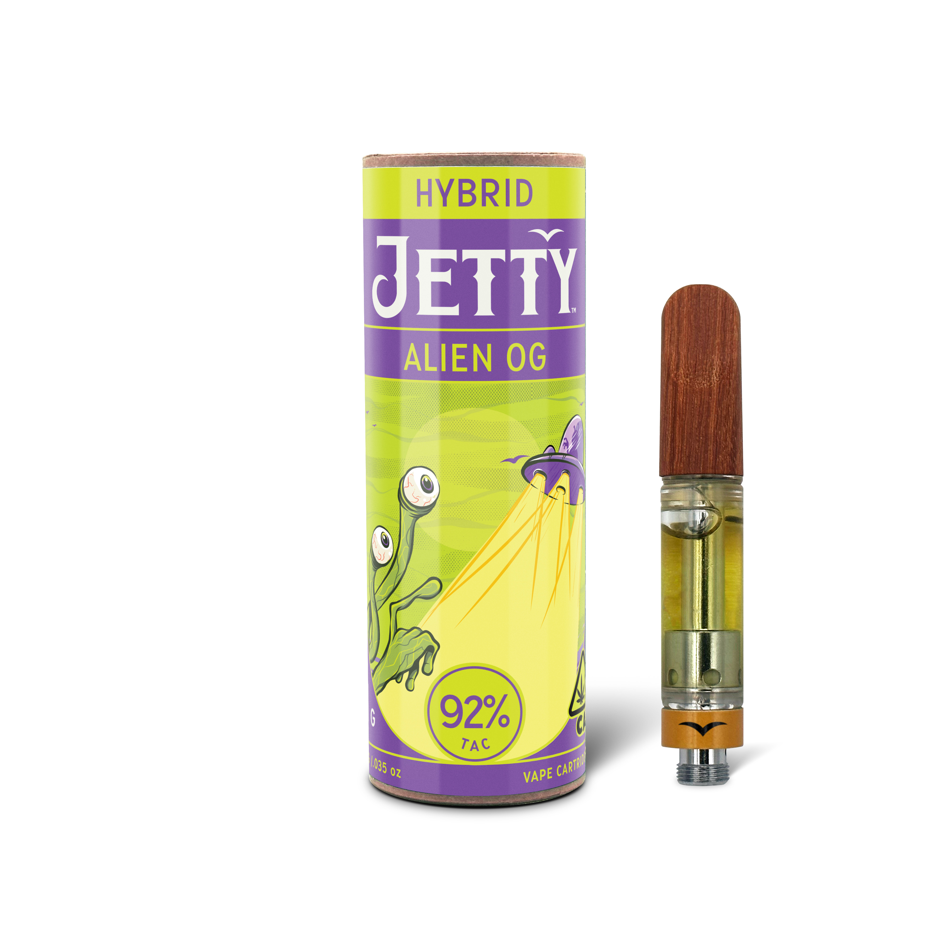 1 G Alien OG Gold Cartridge By Jetty Extracts